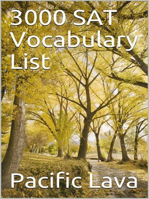 3000 SAT Vocabulary List - ebook